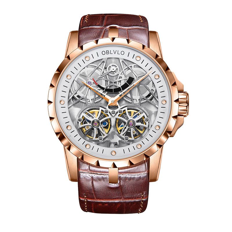 Đồng Hồ OBLVLO Skeleton Double Tourbillon RM-T-RWRO