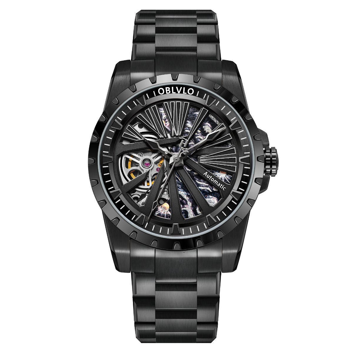 Đồng hồ OBLVLO Skeleton RMS-U-BBBS