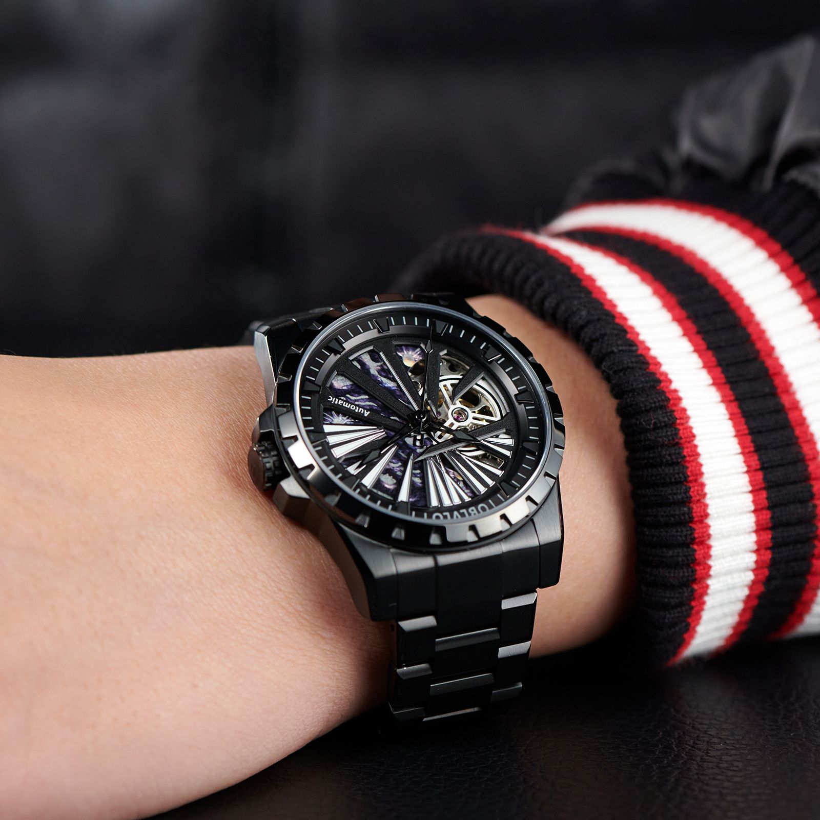 Đồng hồ OBLVLO Skeleton RMS-U-BBBS