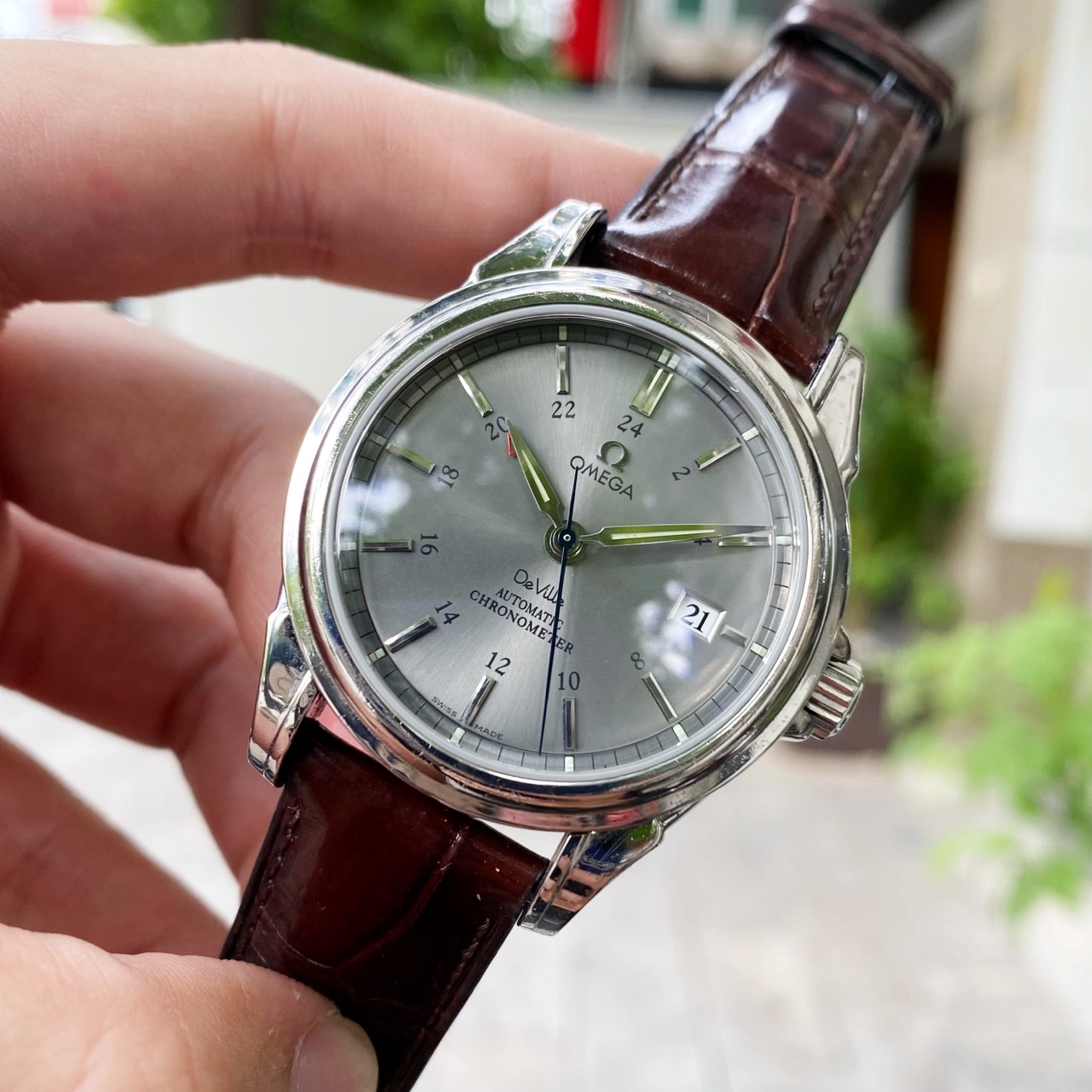 Đồng Hồ Omega De Ville Co-Axial GMT 4833.40.31 - Cũ