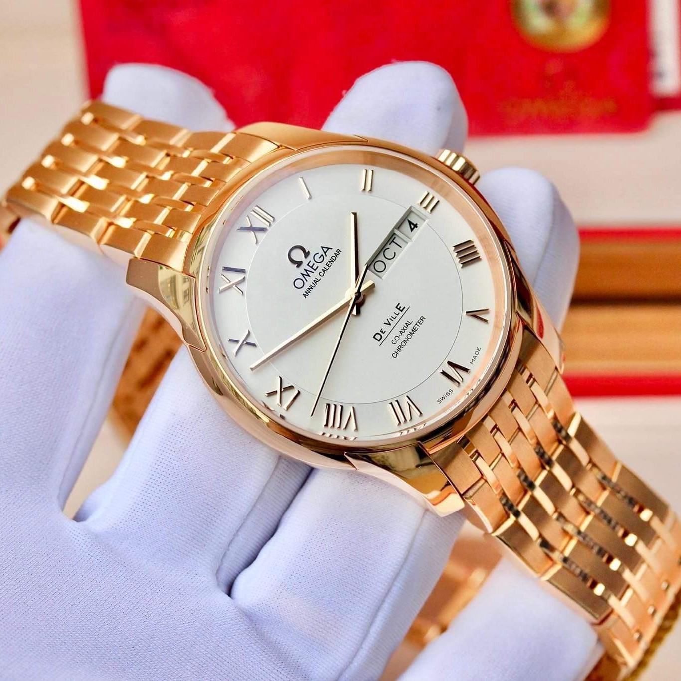 Đồng Hồ Omega DeVille Annual Calendar Rose Gold 18K 431.50.41.22.02.001