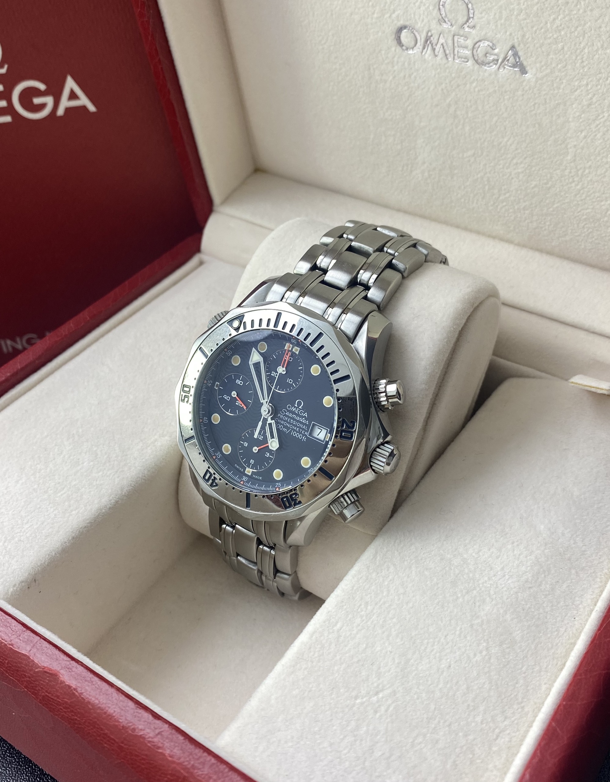 Đồng Hồ Omega Seamaster Chrono Driver ref 2598.80.00-Cũ