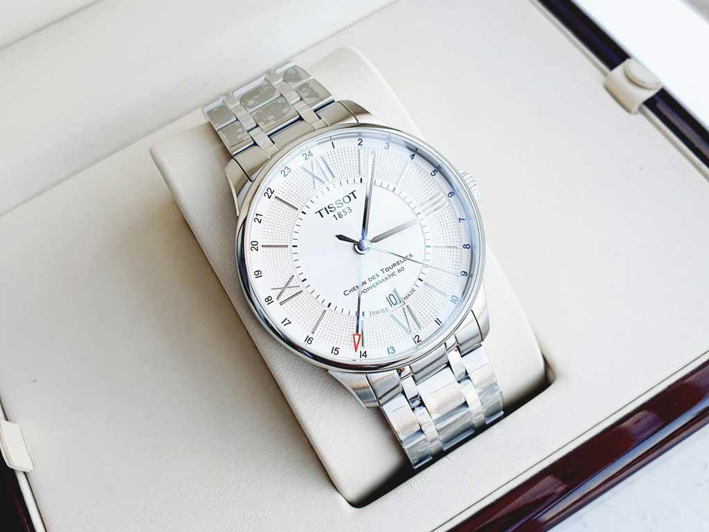 Đồng Hồ Nam Tissot  T0994291103800 Chính Hãng Tissot Chemin Des Tourelles Powermatic 80 Gmt T099.429.11.038.00