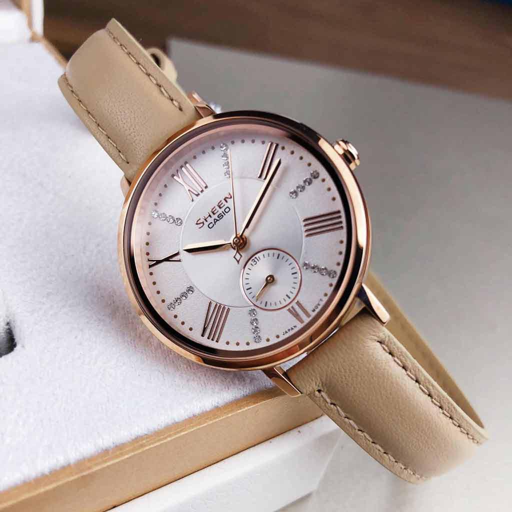 Đồng Hồ Nữ Casio Sheen SHE-3066PGL-7BVDF Chính Hãng