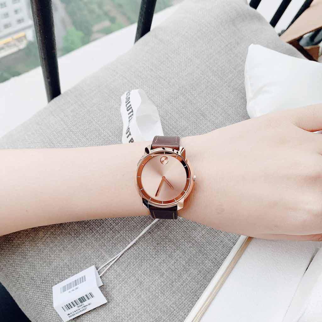 Đồng Hồ Nữ Movado Bold Leather Rose Gold 3600475 Chính Hãng