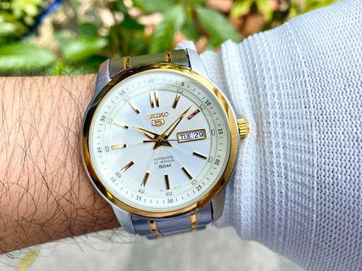 Đồng Hồ Nam Seiko Automatic SNKM92K1 Demi vàng
