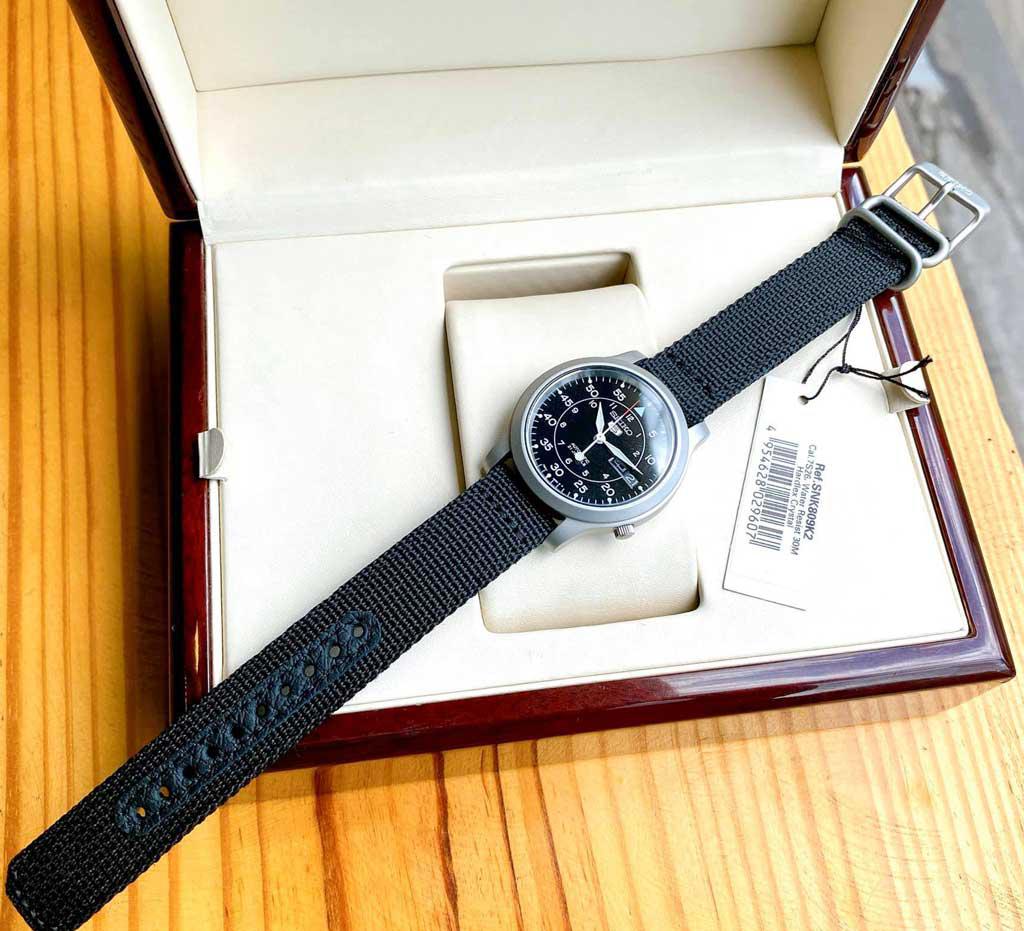 Trọn Bộ Đồng Hồ Seiko 5 Quân Đội size 37 SNK803/805/807/809