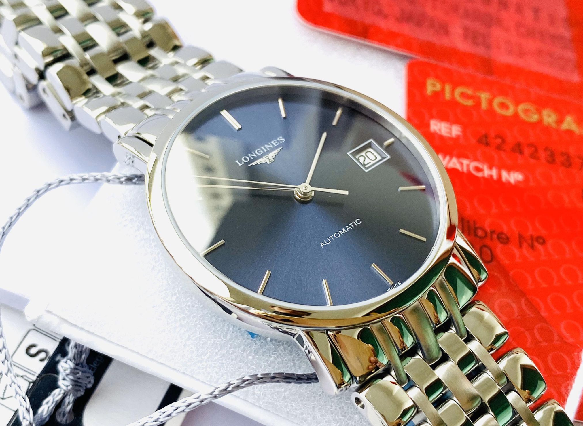 Đồng Hồ Nam Longines Elegantomatic Blue L4.809.4.92.6