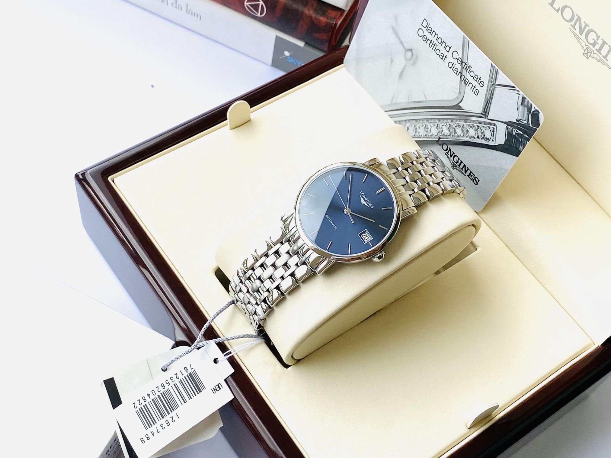 Đồng Hồ Nam Longines Elegantomatic Blue L4.809.4.92.6