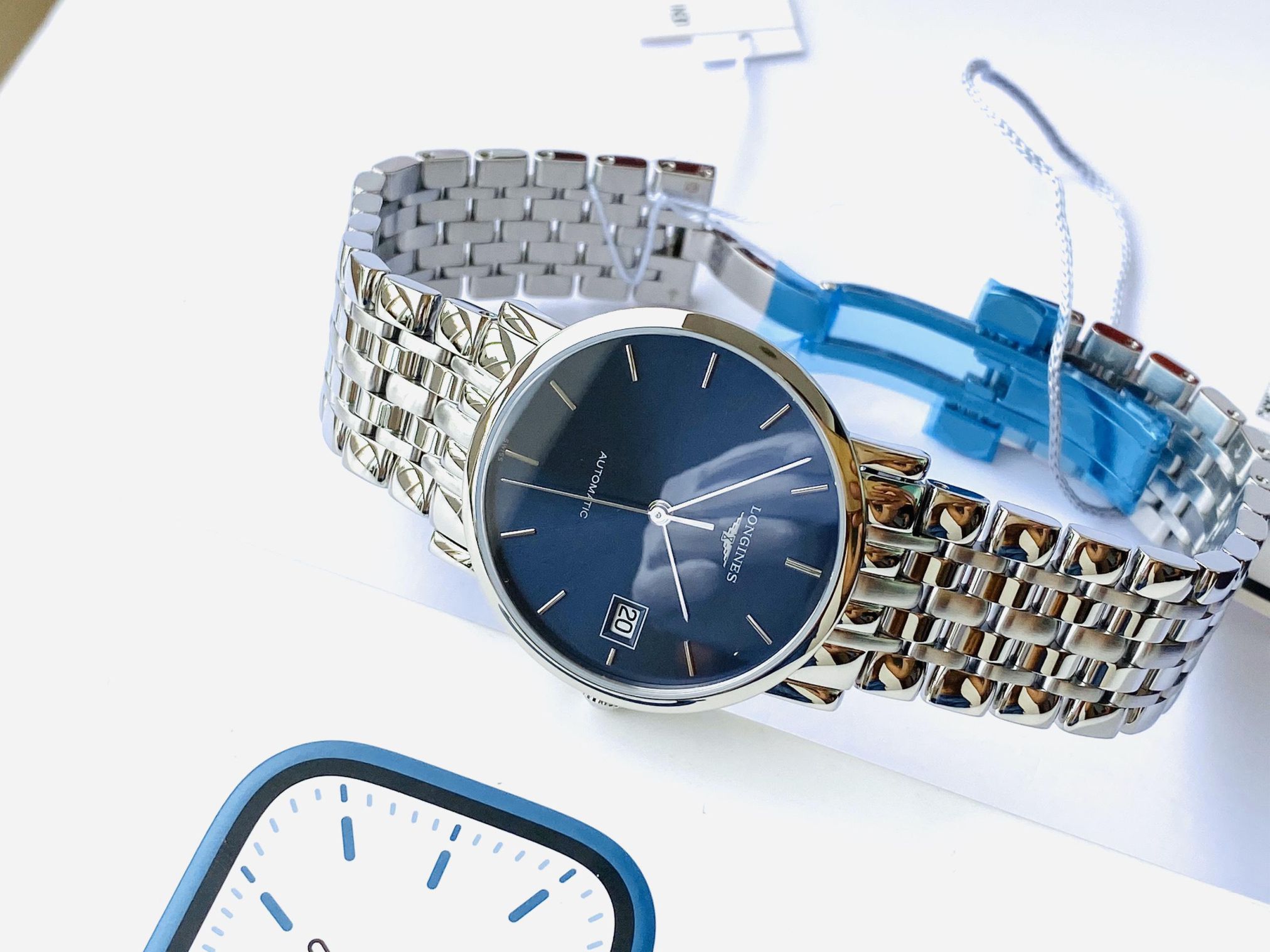 Đồng Hồ Nam Longines Elegantomatic Blue L4.809.4.92.6