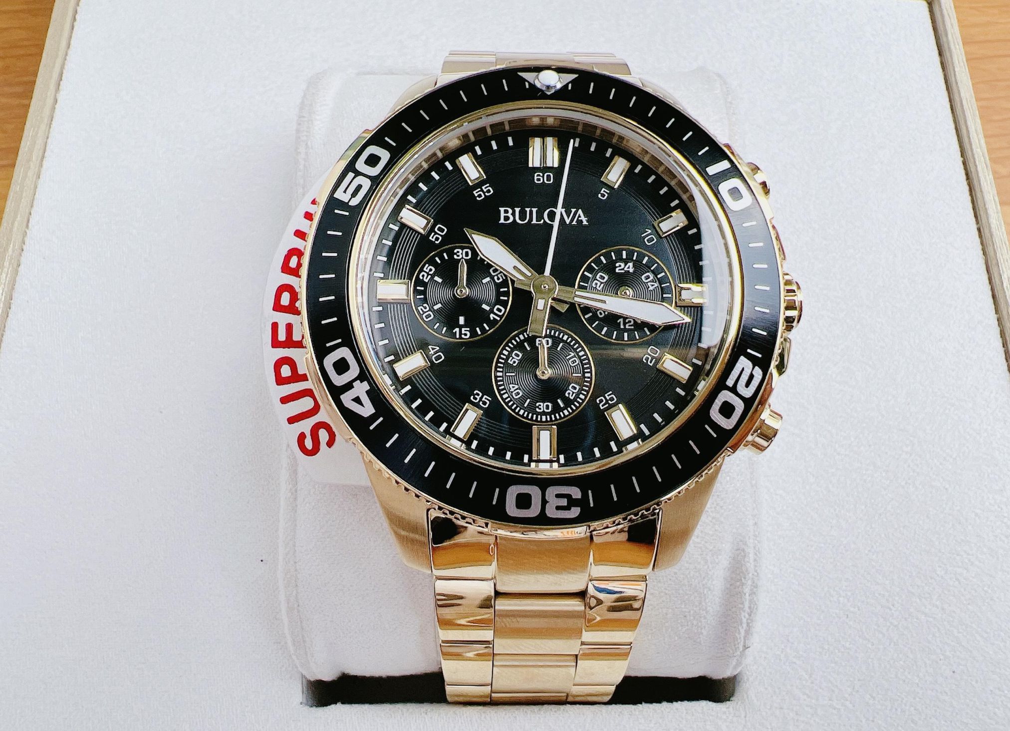 Đồng Hồ Nam Bulova Chronograph Gold 98A248