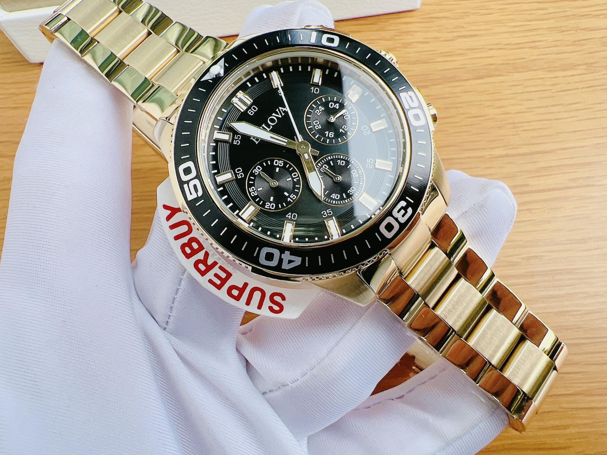 Đồng Hồ Nam Bulova Chronograph Gold 98A248