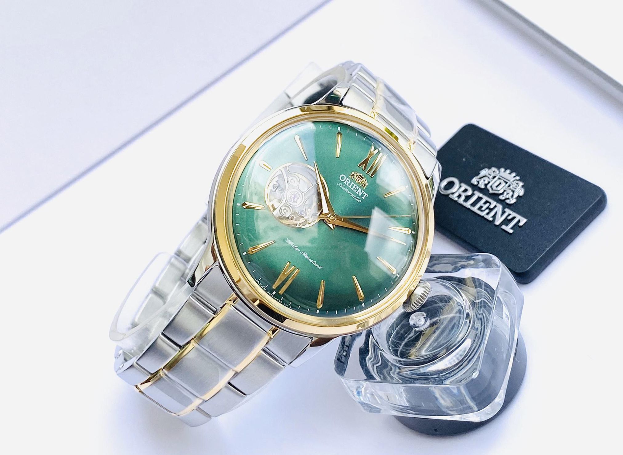 ĐỒNG HỒ NAM ORIENT BAMBINO OPEN HEART RA-AG0432E00C DÂY DEMI