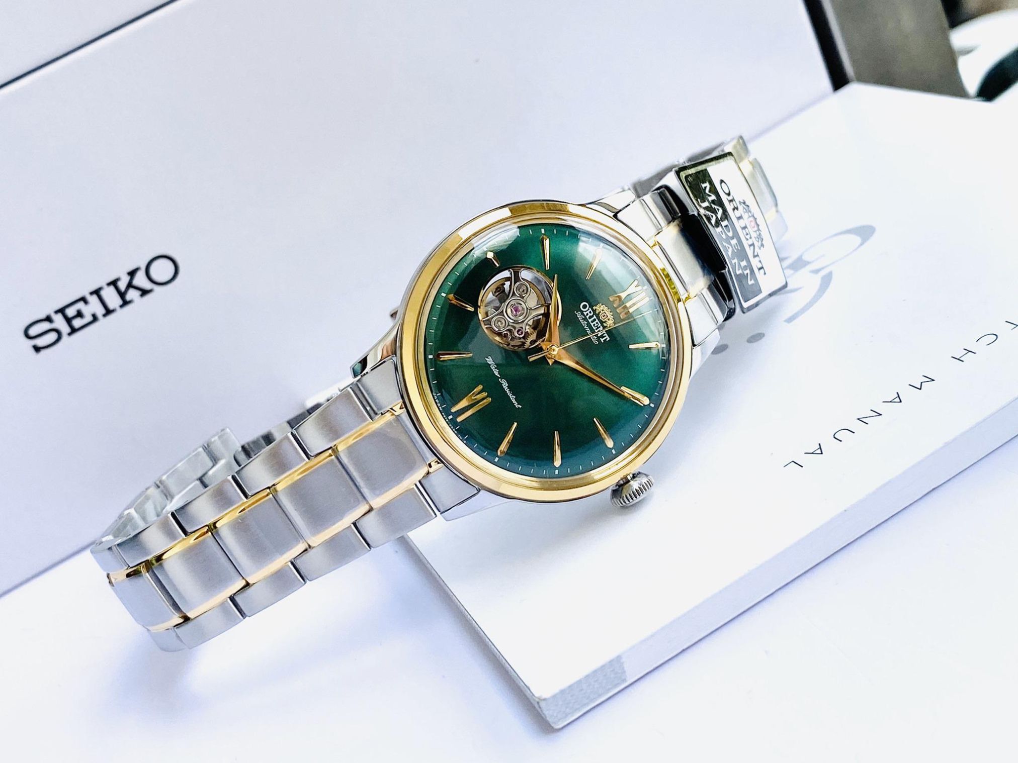 ĐỒNG HỒ NAM ORIENT BAMBINO OPEN HEART RA-AG0432E00C DÂY DEMI