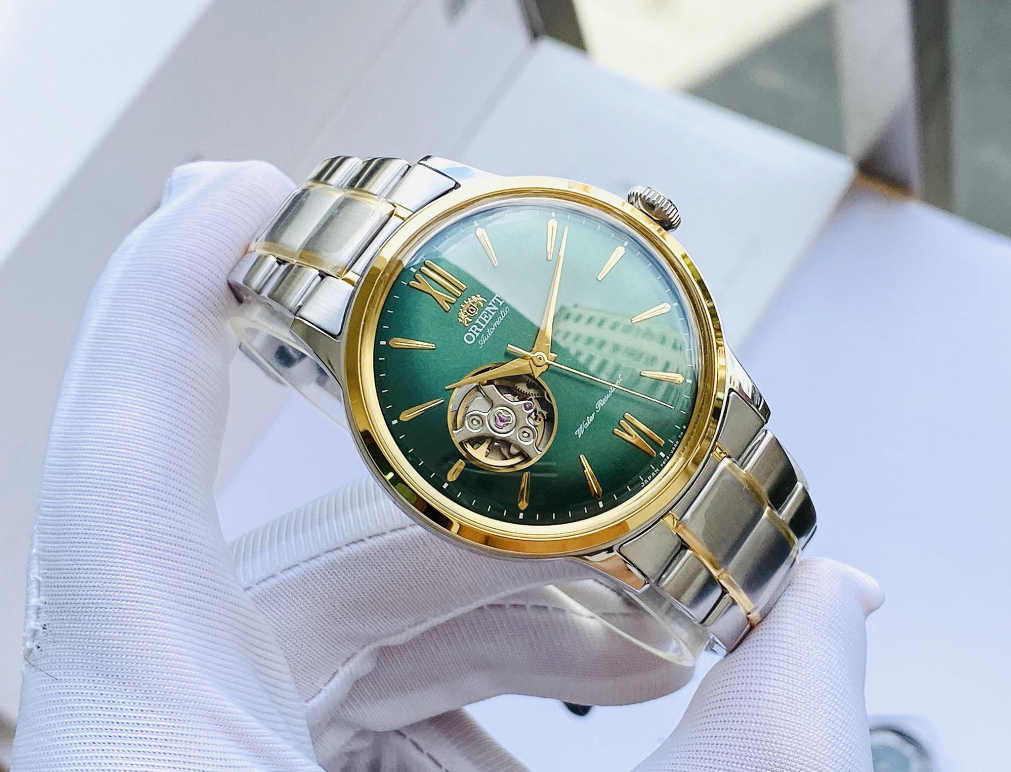 ĐỒNG HỒ NAM ORIENT BAMBINO OPEN HEART RA-AG0432E00C DÂY DEMI