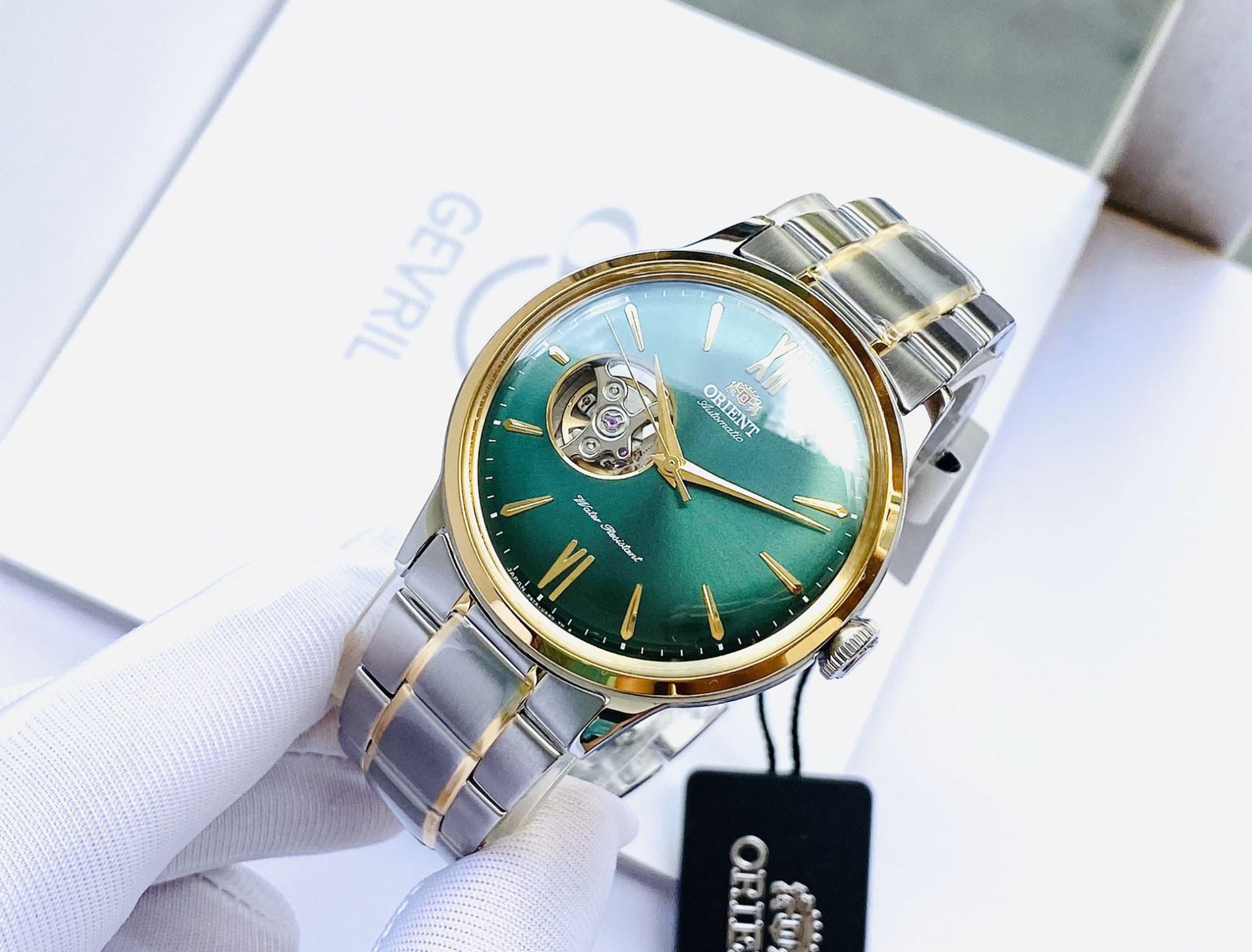 ĐỒNG HỒ NAM ORIENT BAMBINO OPEN HEART RA-AG0432E00C DÂY DEMI