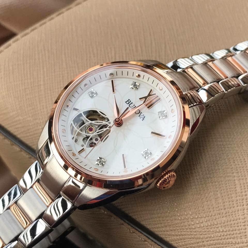 Đồng Hồ Bulova Nữ Mặt Tròn 98p170