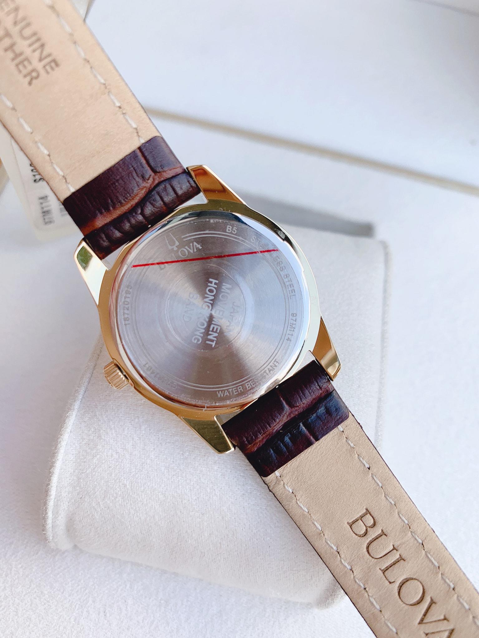 Đồng Hồ Bulova Nữ dây da 97M114