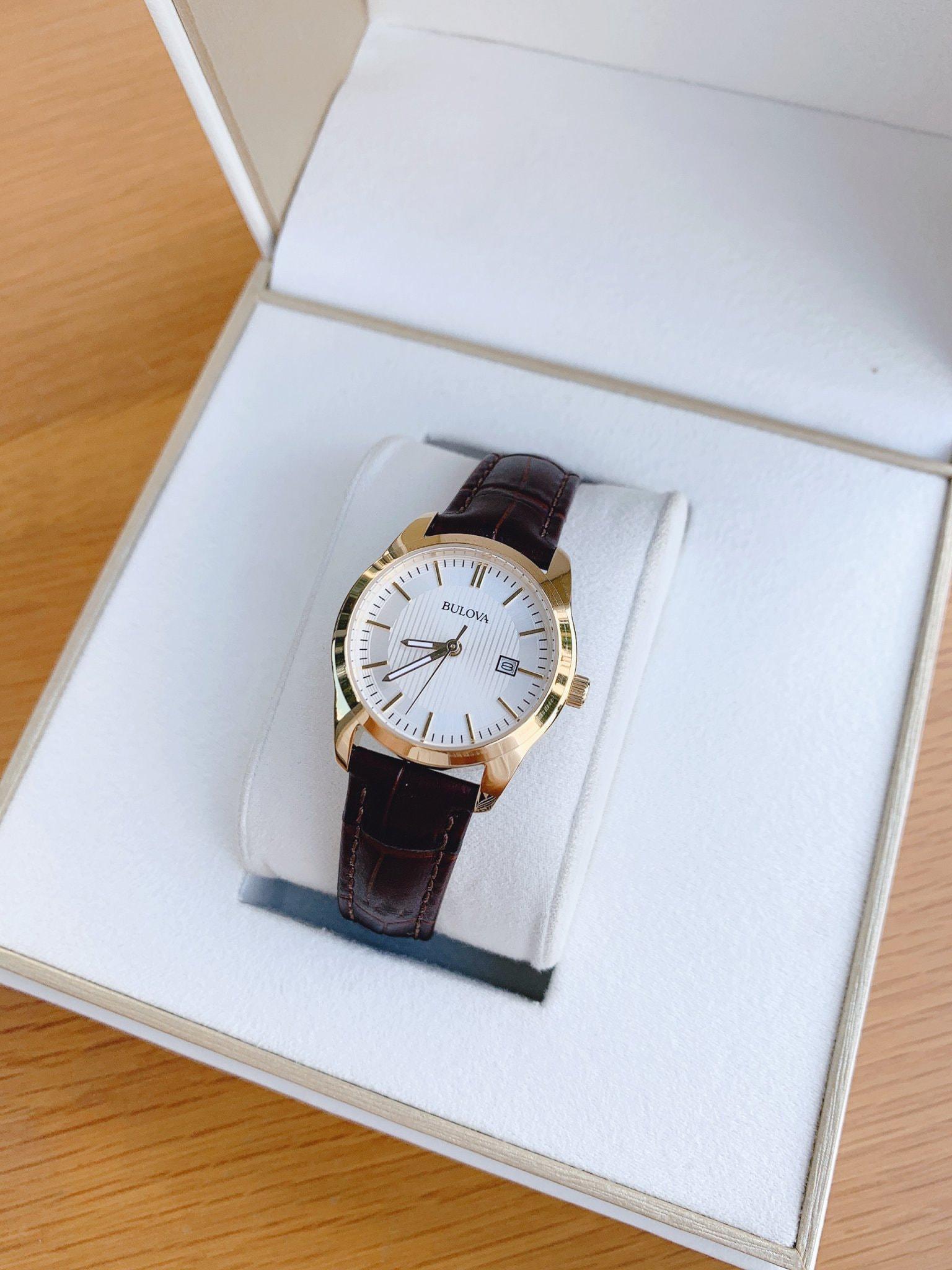 Đồng Hồ Bulova Nữ dây da 97M114