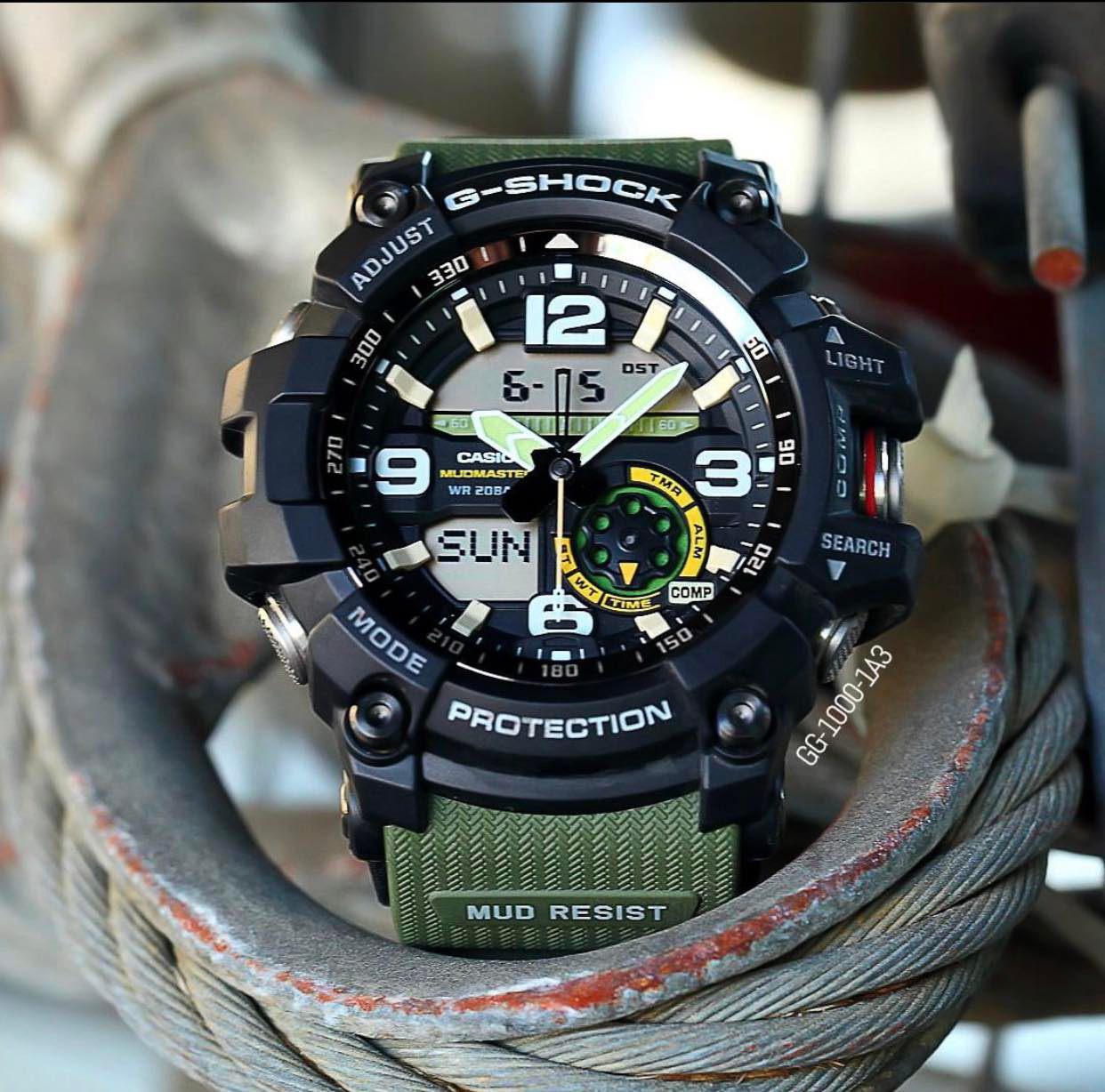 Gg 1000 1a3dr G Shock Mud Resist Green Đồng Hồ Nam Casio GG