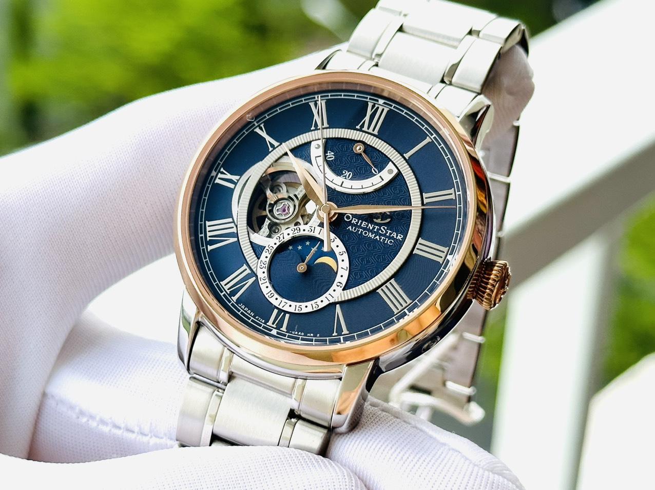 Đồng hồ Orient Star Mechanical Moon Phase Classic RK-AM0010L