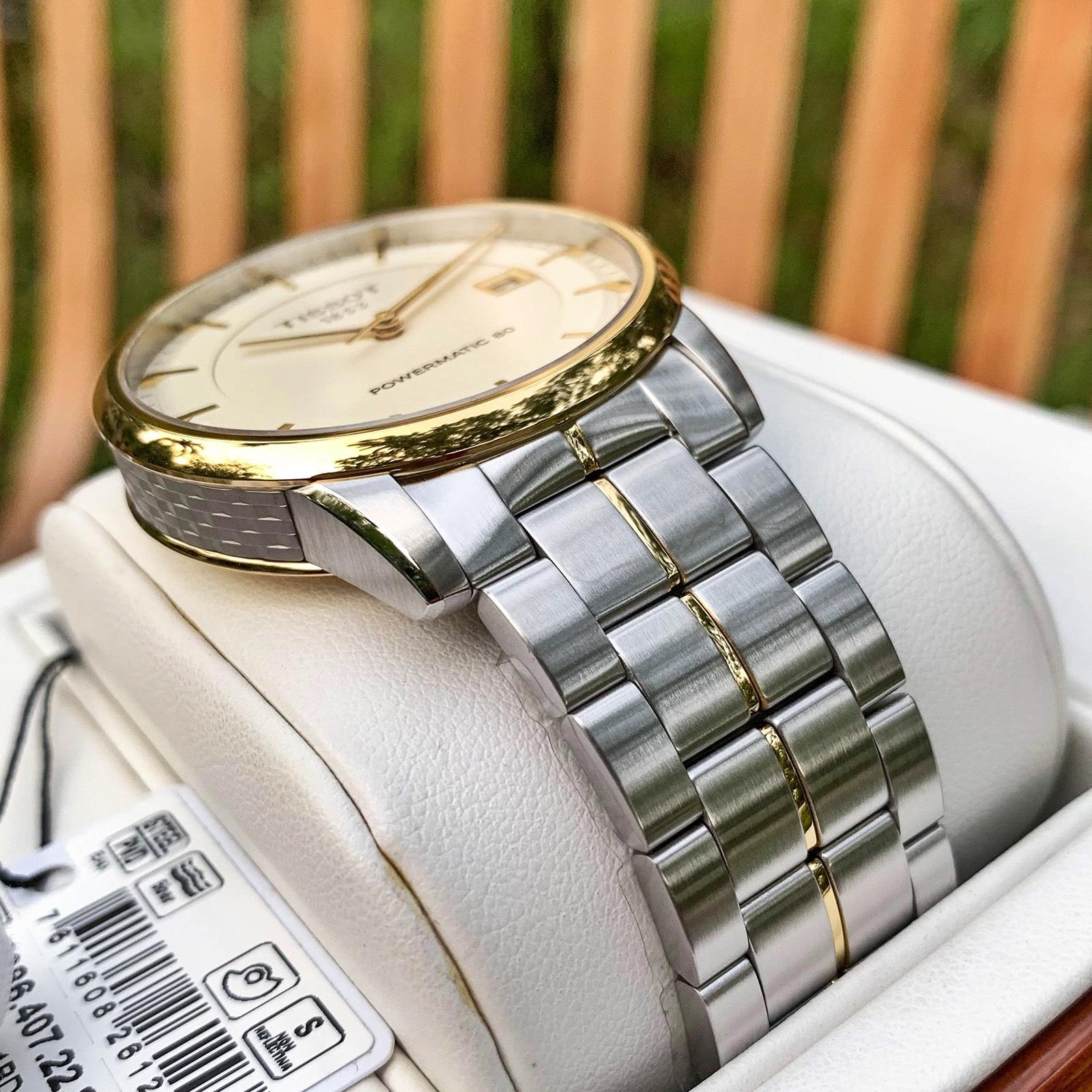 Đồng hồ Tiss0t Luxury Ivory Demi Gold power 80 T086.407.22.261.00: Sự kết hợp tinh tế giữa cổ điển và hiện đại