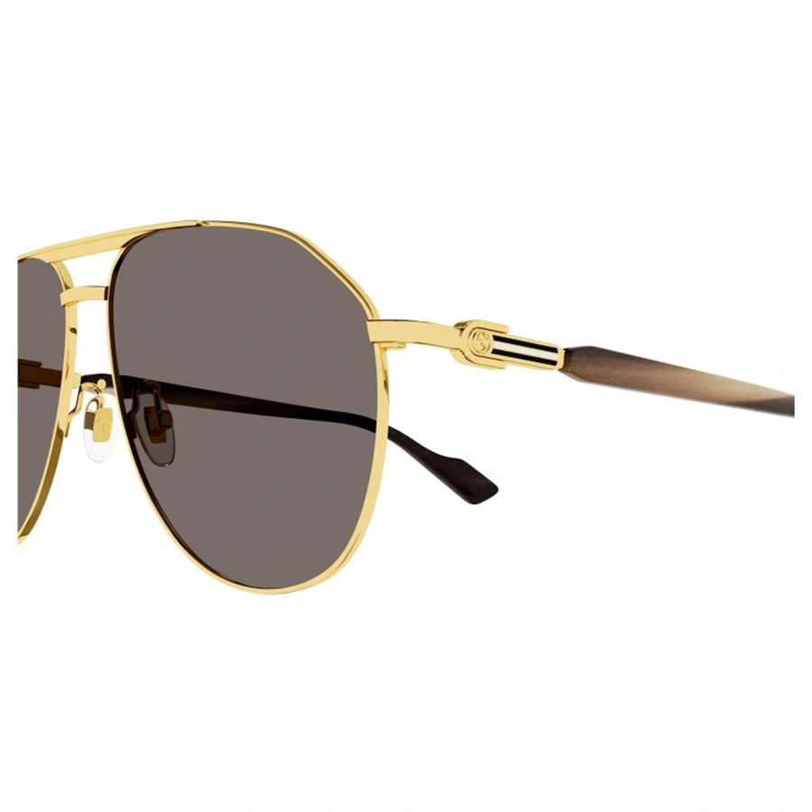 Kính Mát Nam Gucci GG1220S - 002 Gold Sunglasses Man Màu Nâu Vàng