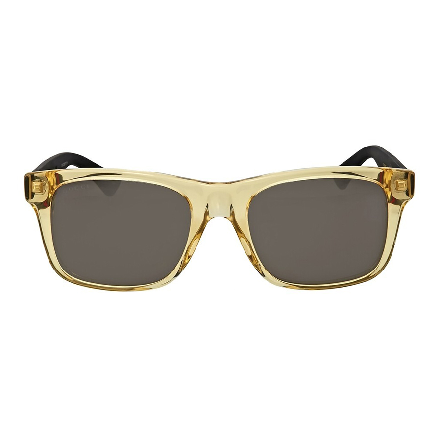 Kính Mát Gucci Transparent Brown Grey Mirror Sunglasses GG0008S-005 53 Màu Nâu Xám