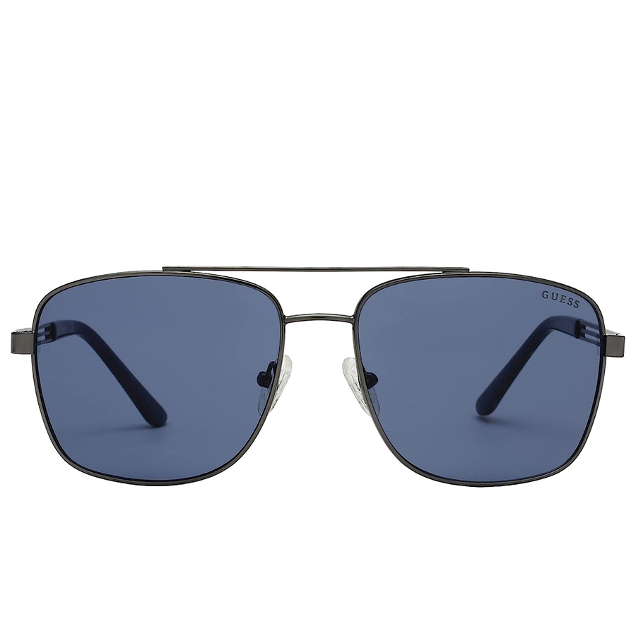 Kính Mát Nam Guess Fashion Shiny Gunmetal Men Sunglasses 58mm GF0206-5808V Màu Xanh Lam