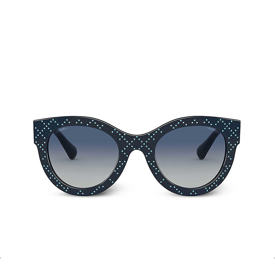 Kính Mát Nữ Chanel Butterfly Sunglasses CH5420B Màu Xanh Blue
