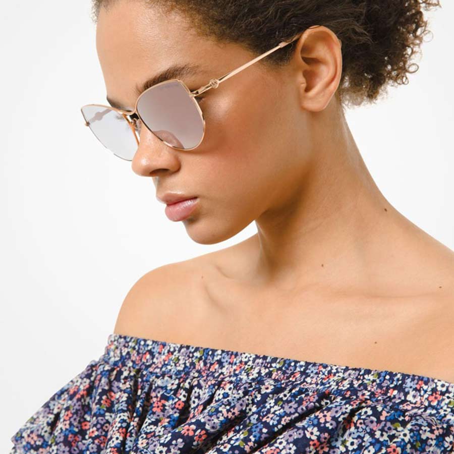 Kính Mát Michael Kors Fashion Women's Sunglasses MK1062-1108M5 Màu Hồng Vàng
