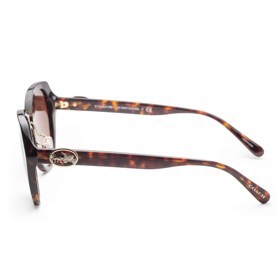 Kính Mát Coach Women Dark Tortoise Sunglasses HC8331-512013 55 Màu Nâu