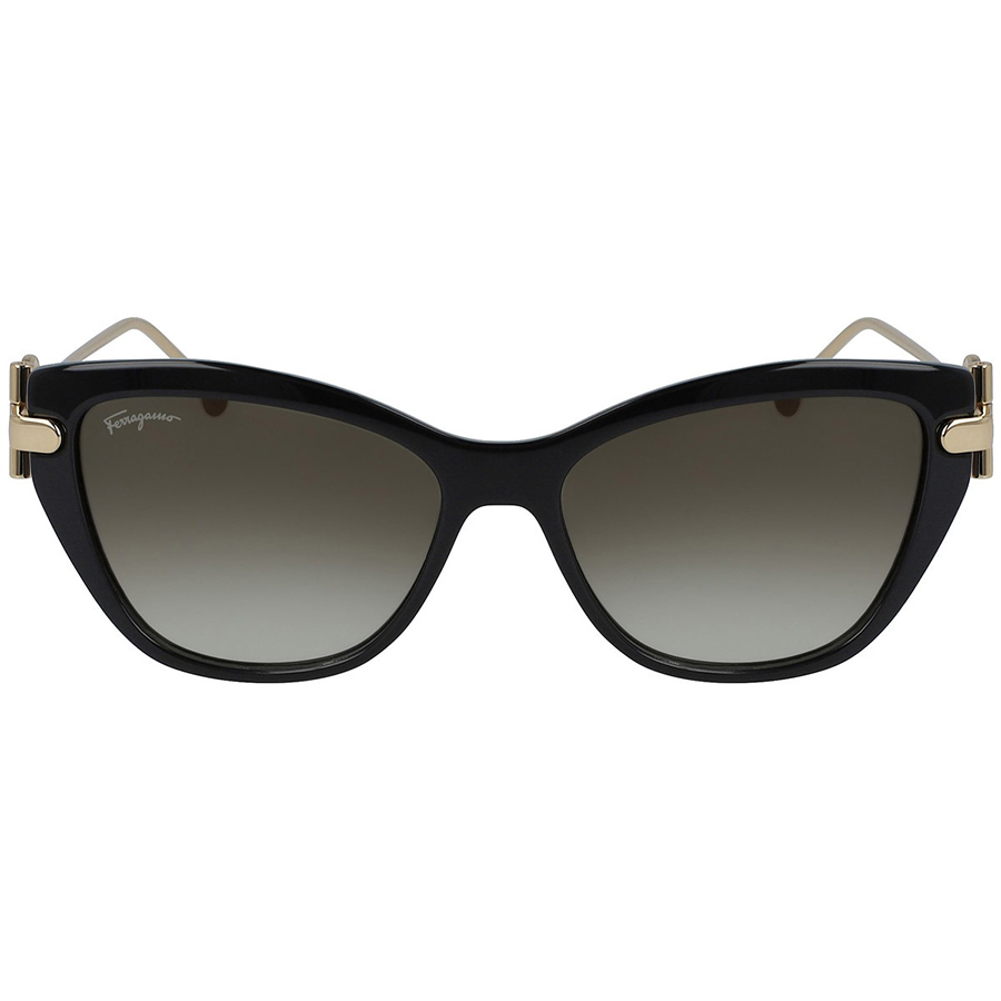 Kính Mát Salvatore Ferragamo Black Cat Eye Ladies Sunglasses SF928S 001 55 Màu Đen