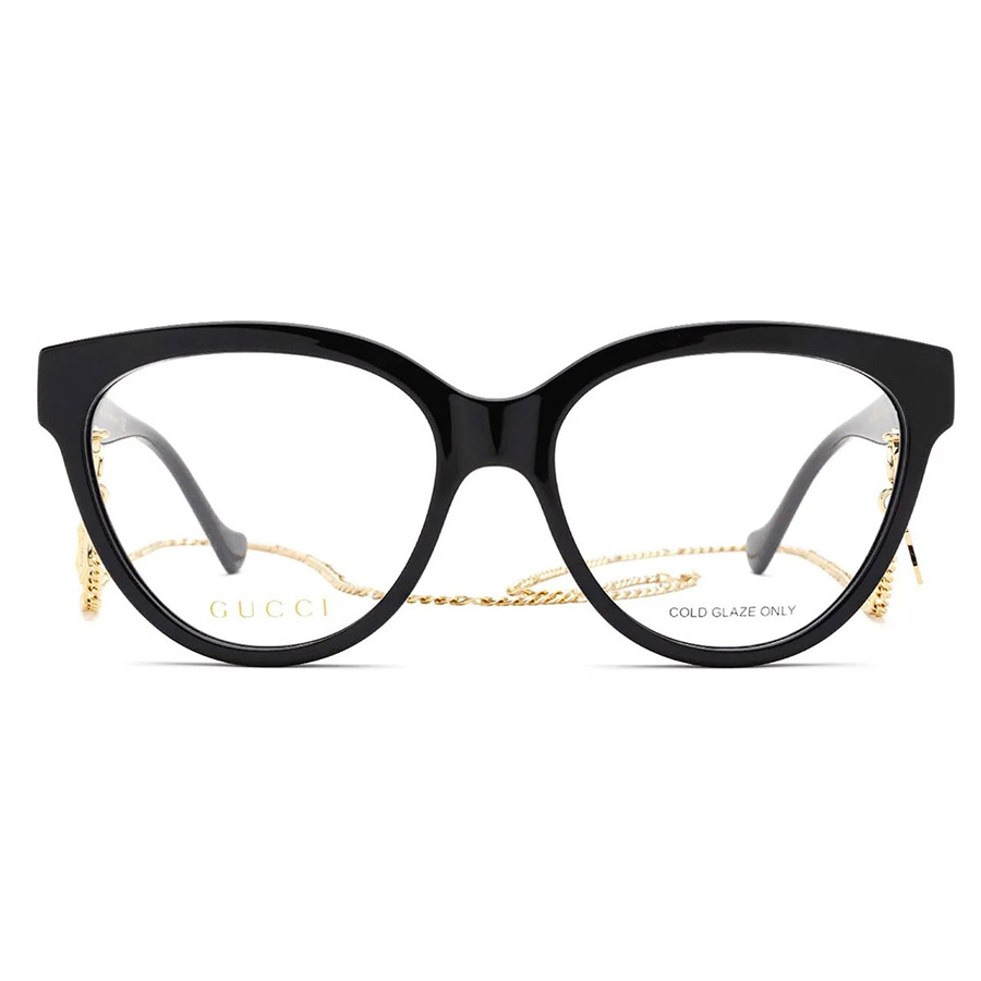 Kính Mắt Cận Gucci Eyewear Round Frame Glasses GG1024O 006 Tặng Kèm Dây, Màu Đen