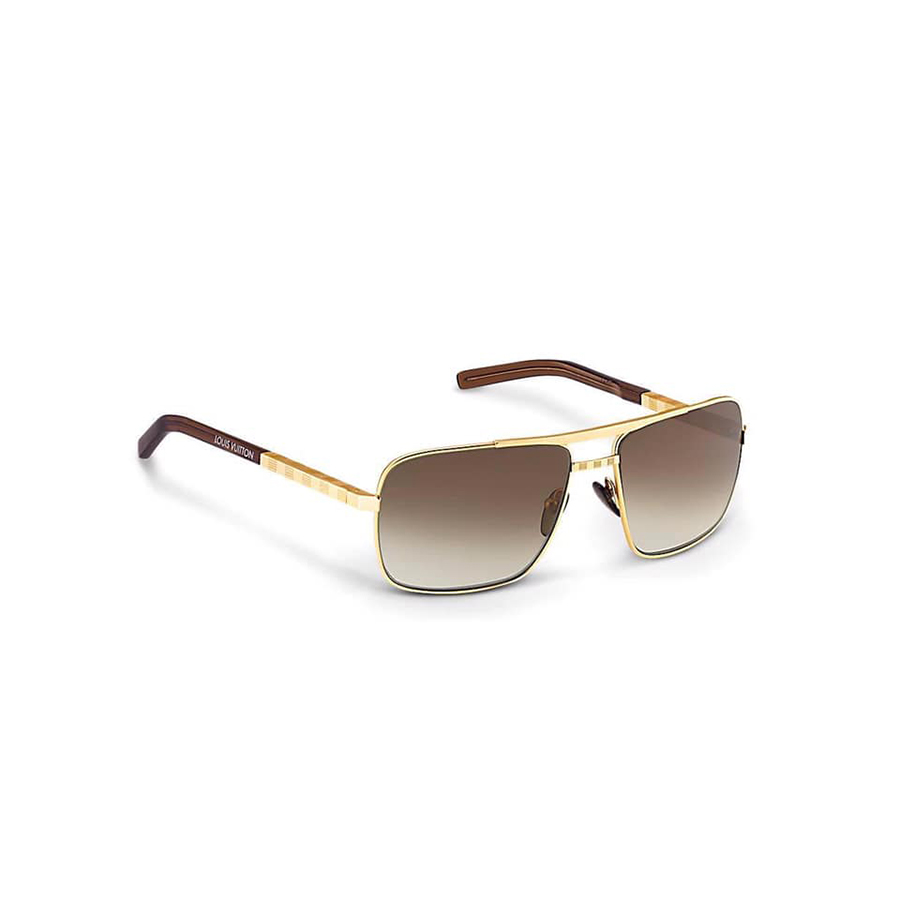 Louis Vuitton Z1696U LV Ace Pilot Sunglasses, Gold, One Size