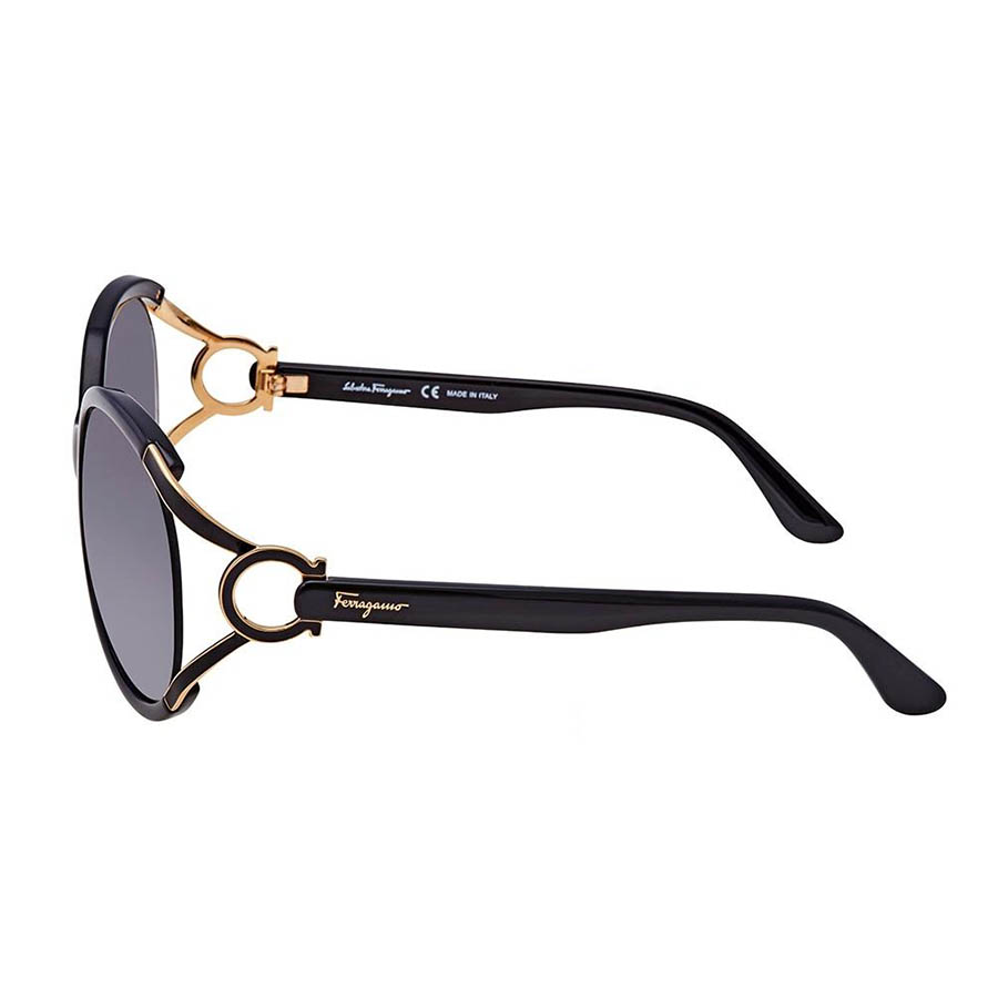 Kính Mát Salvatore Ferragamo Grey Gradient Round Ladies Sunglasses