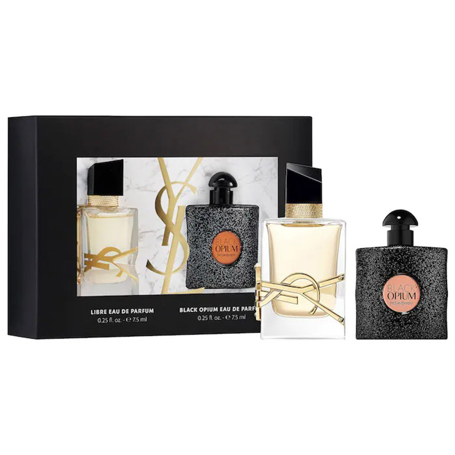 Set Nước Hoa Nữ Yves Saint Laurent YSL Mini Black Opium & Libre Eau De Parfum Duo 7.5ml x 2