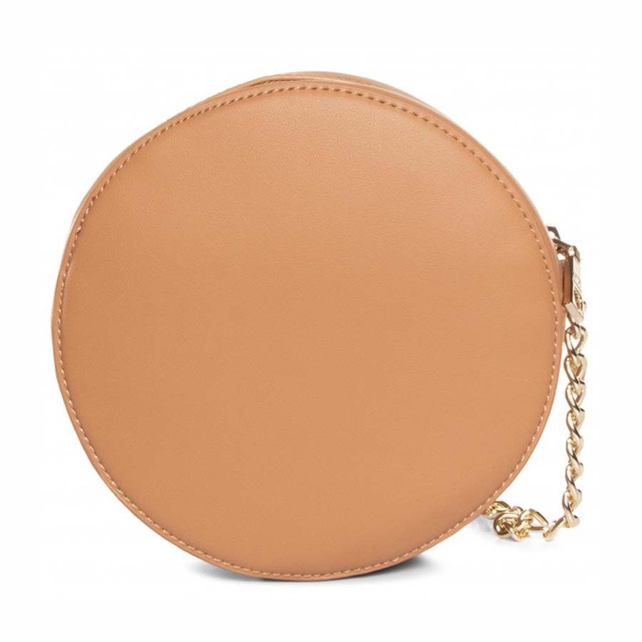 Túi Đeo Chéo Nữ Love Moschino Woven Gold Studs Shoulder Bag Synthetic Màu Nâu
