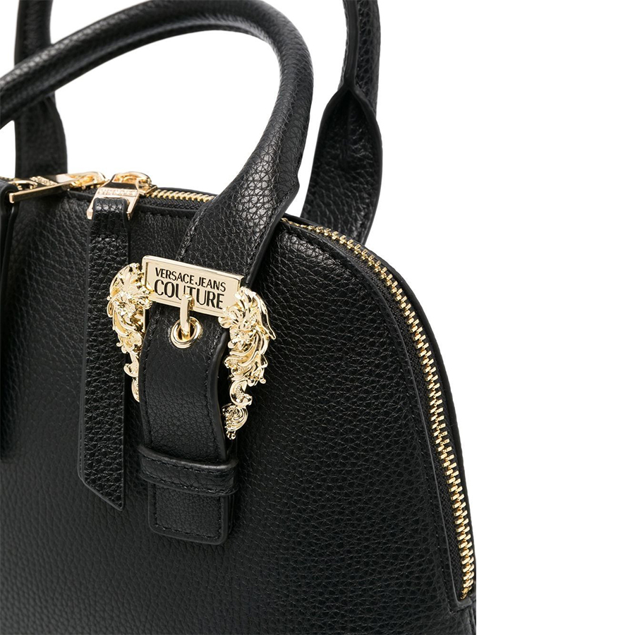 Túi Xách Tay Nữ Versace Jeans Couture Black Logo Couture Hand Bag Màu Đen