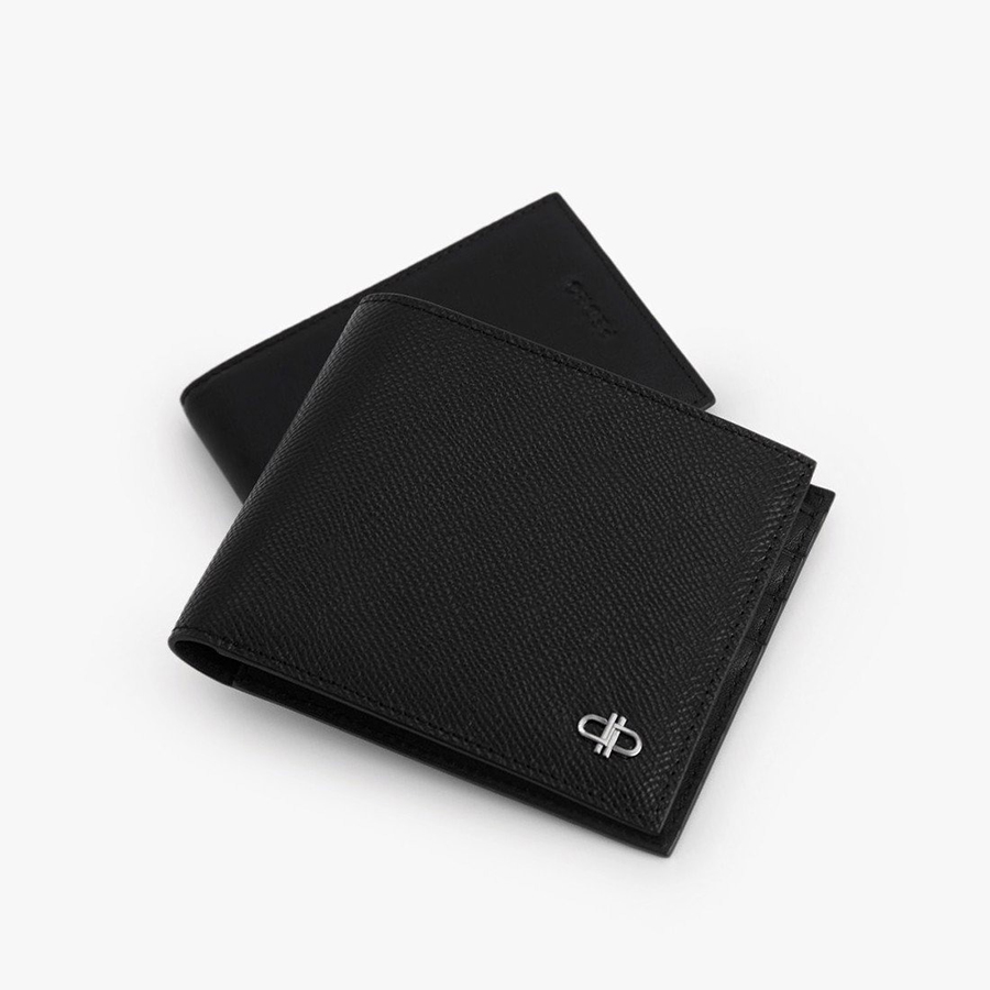 Ví Nam Pedro Icon Leather Bi-Fold Wallet With Insert - Black PM4-16500056 Màu Đen