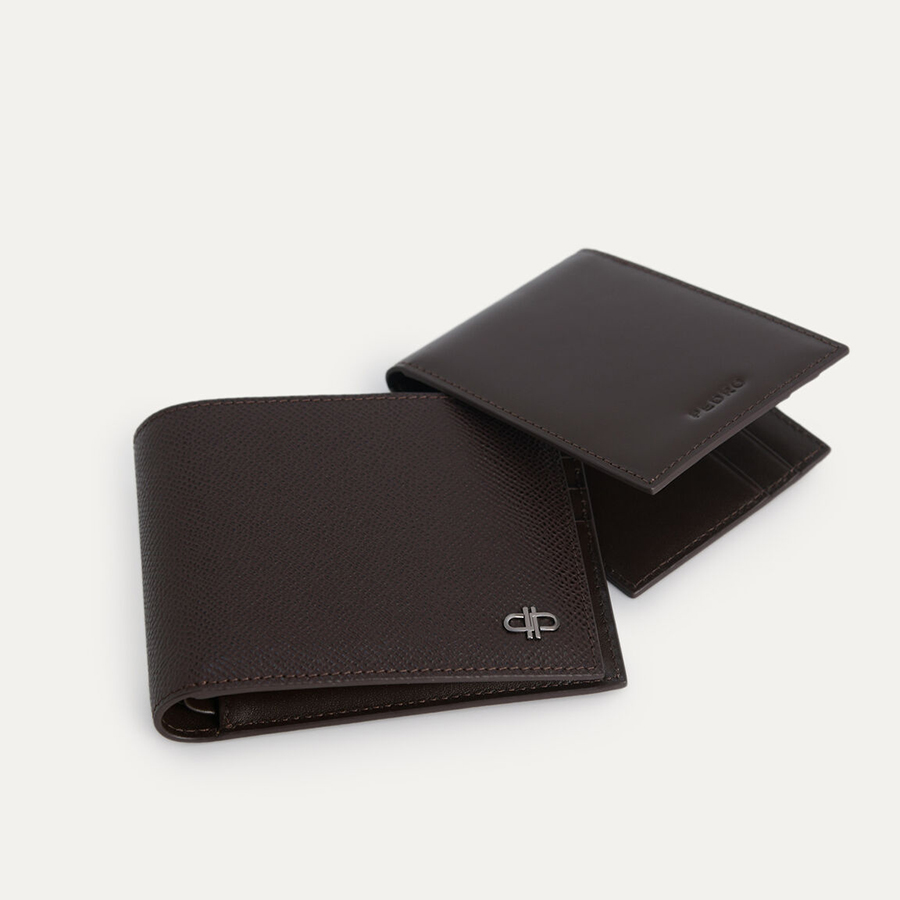 Ví Nam Pedro Icon Leather Bi-Fold Wallet With Insert - Dark Brown