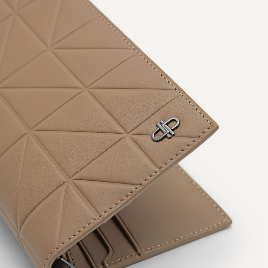 Ví Nam Pedro Icon Leather Long Wallet in Pixel Taupe PM4-16500070-2 Màu Nâu