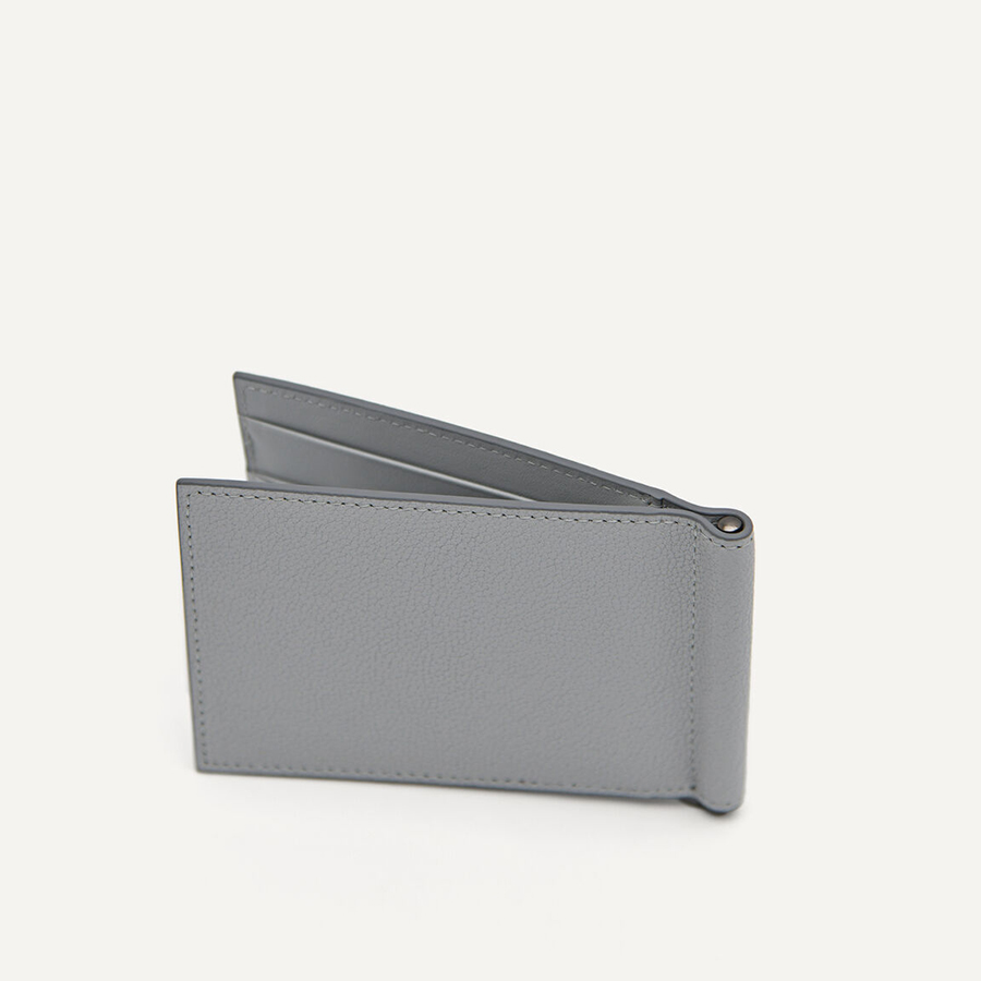 Ví Nam Pedro Leather Bi-Fold Card Holder with Money Clip PM4-25940090 Màu Xám