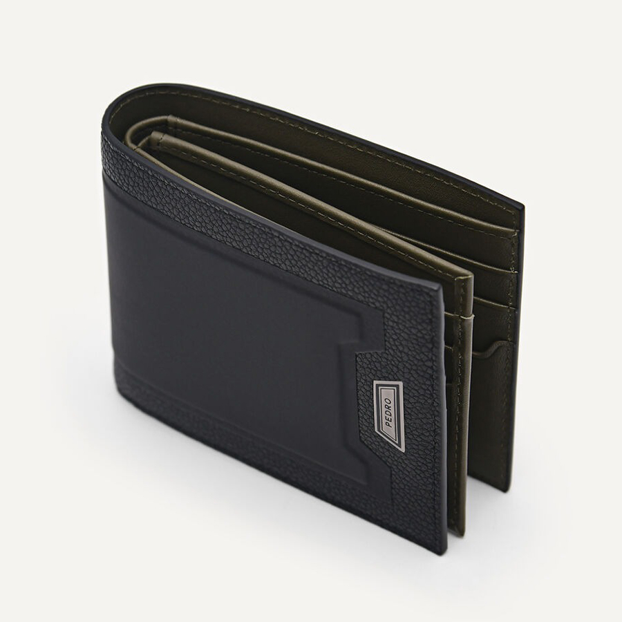 Ví Nam Pedro Embossed Leather Bi-Fold Flip Wallet PM4-15940243 Màu Đen
