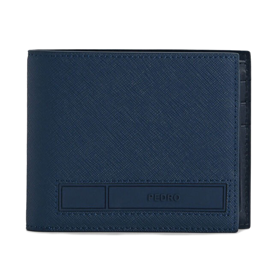 Ví Nam Pedro Textured Leather Wallet with Insert (RFID) PM4-16500058 Màu Xanh Navy