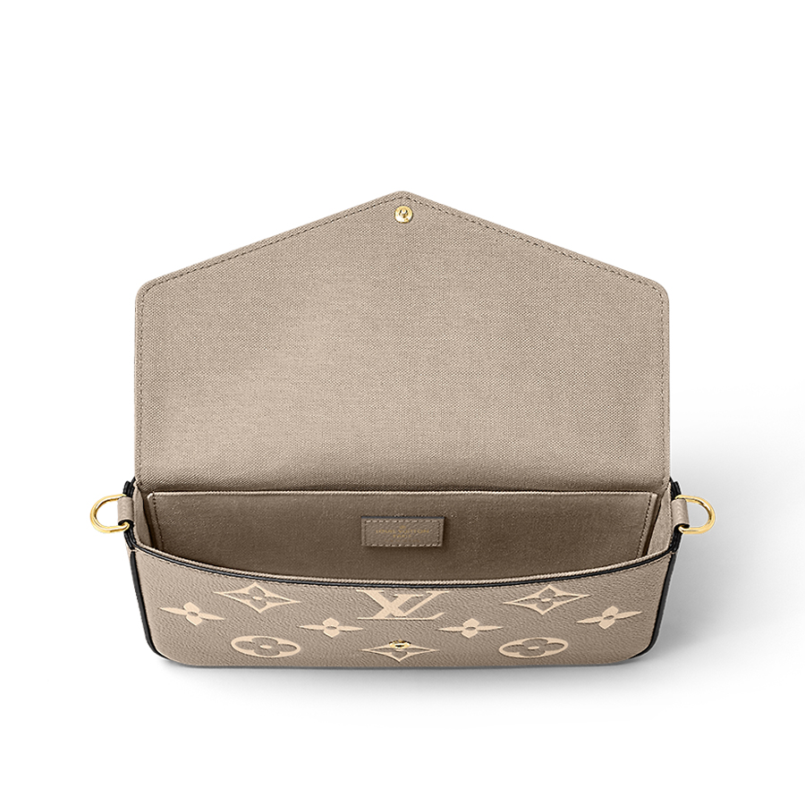 Túi Đeo Chéo Nữ Louis Vuitton LV  Félicie Pochette Bag M69977 Màu Xám