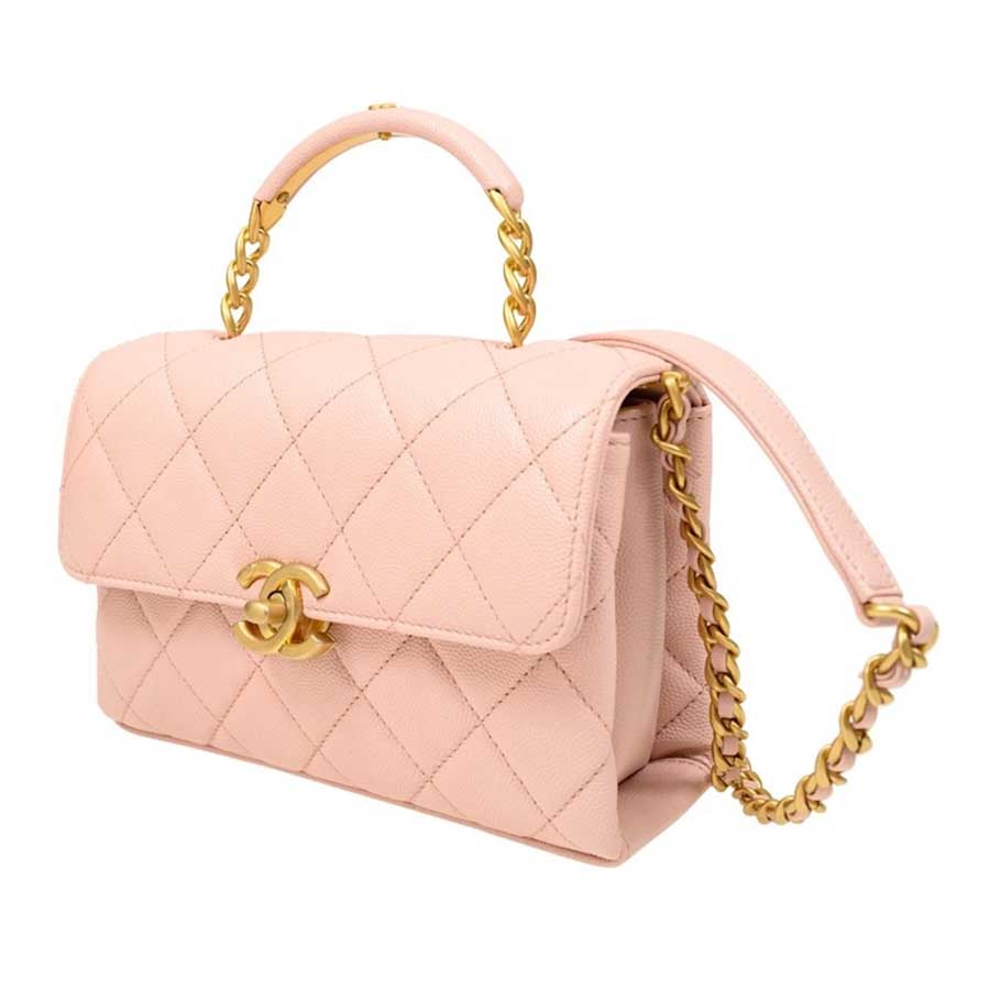 Túi Đeo Chéo Nữ Chanel Mini Flap Bag With Top Handle AS4008 B10890 94305 Màu Hồng
