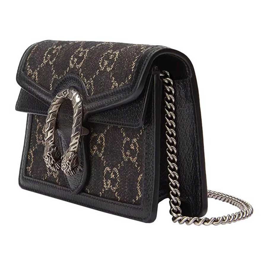 Túi Đeo Chéo Nữ Gucci Dionysus Super Mini Bag Màu Đen Xám