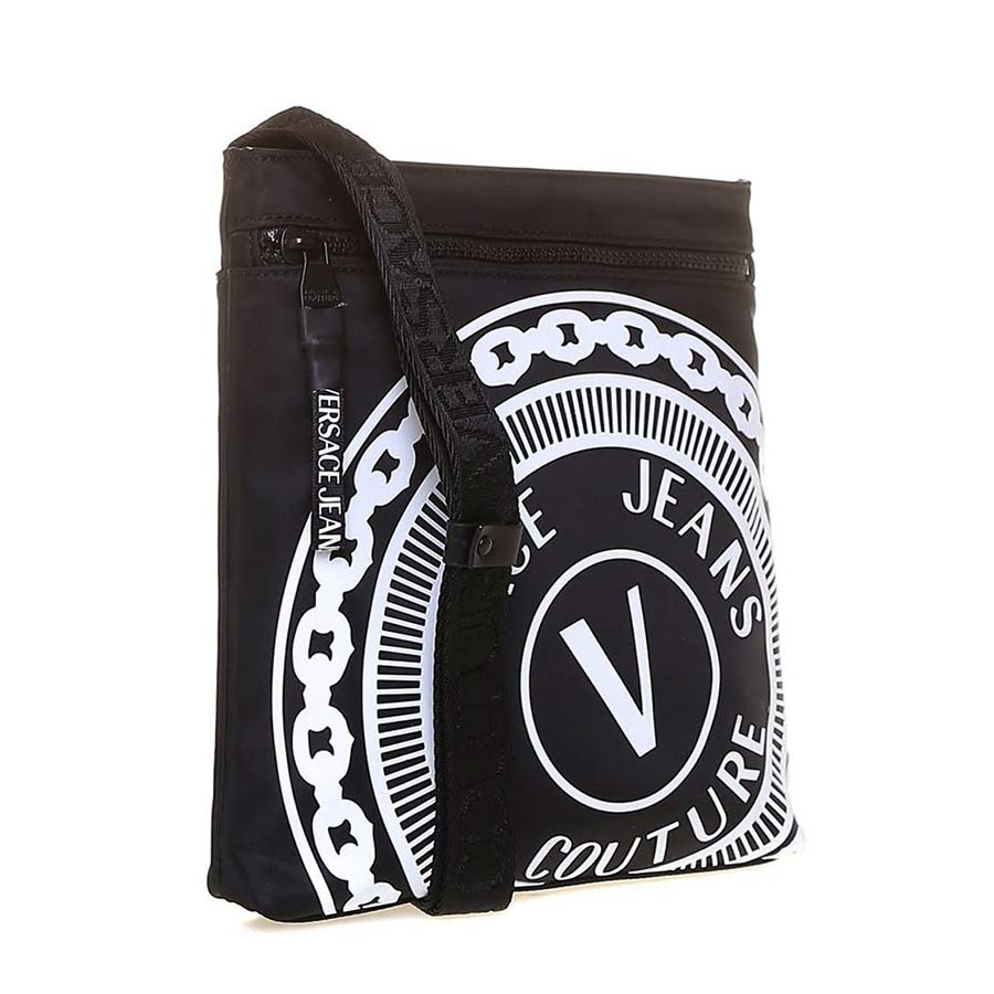 Túi Đeo Chéo Nam Versace Jeans Couture V Emblem Crossbody Bag Màu Đen