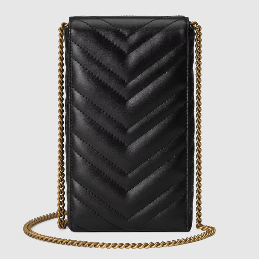 Túi Đeo Chéo Gucci GG Marmont Matelassé Mini Black Leather ‎672251-DTDHT-1000 Màu Đen